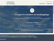 Tablet Screenshot of ankeforsikring.dk